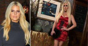 Jessica Simpson Stuns in Sultry Red Outfit